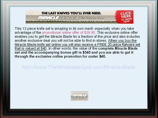 Miracle Blade- The Knife that is Bringing Ease to Food Prep