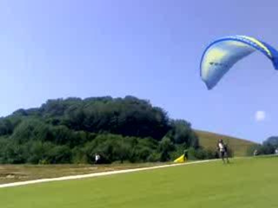 View from side on takeoff