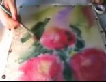 Silk painting on Jacquard Fabric