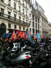 Rassemblement place de la bourse 23 novembre 2010 à Paris