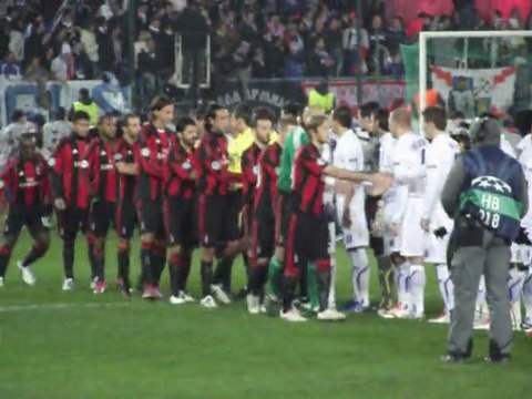 AJ Auxerre- Milan AC : Entrée des joueurs