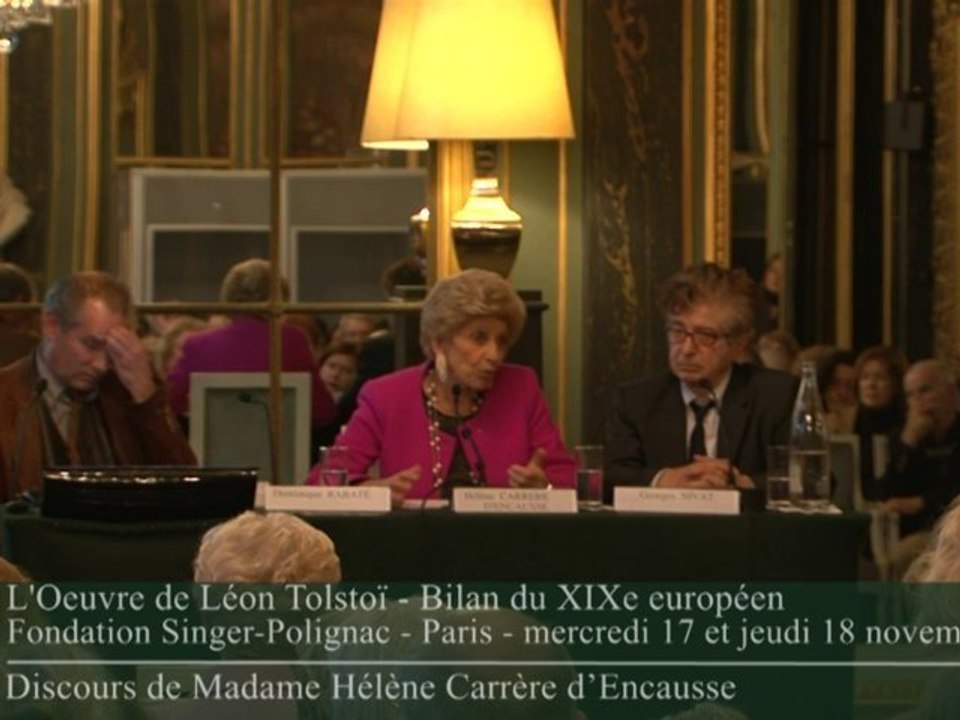 Discours par Hélène Carrère d'Encausse