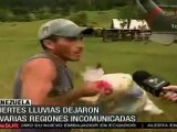 Fuertes lluvias en Venezuela dejaron varias regiones incomunicadas