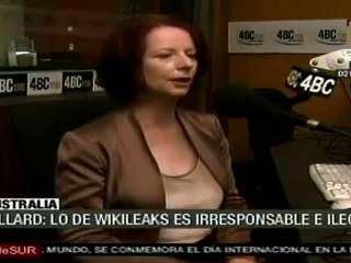 Australia califica de "irresponsable" a Wikileaks