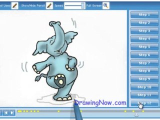 How to draw a Dancing Elephant