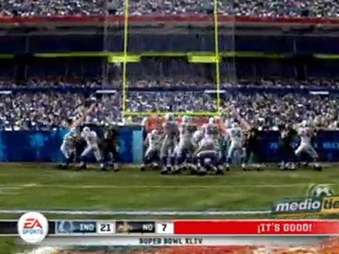 Simulacion del Superbowl XLIV realizada con Madden 10