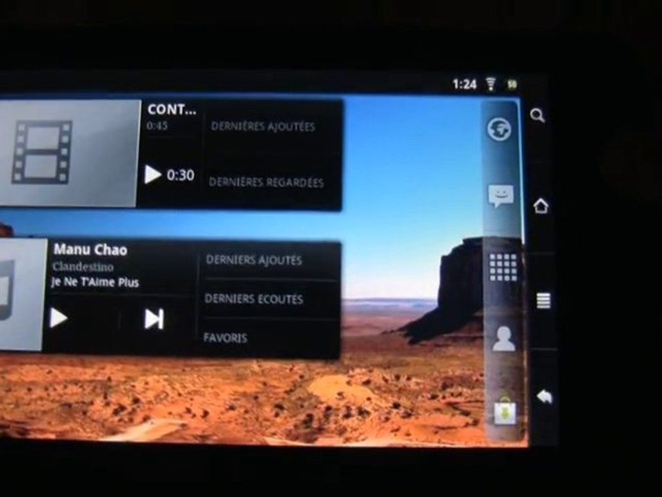 Test de l'Archos 70 Internet Tablet : angles de vue