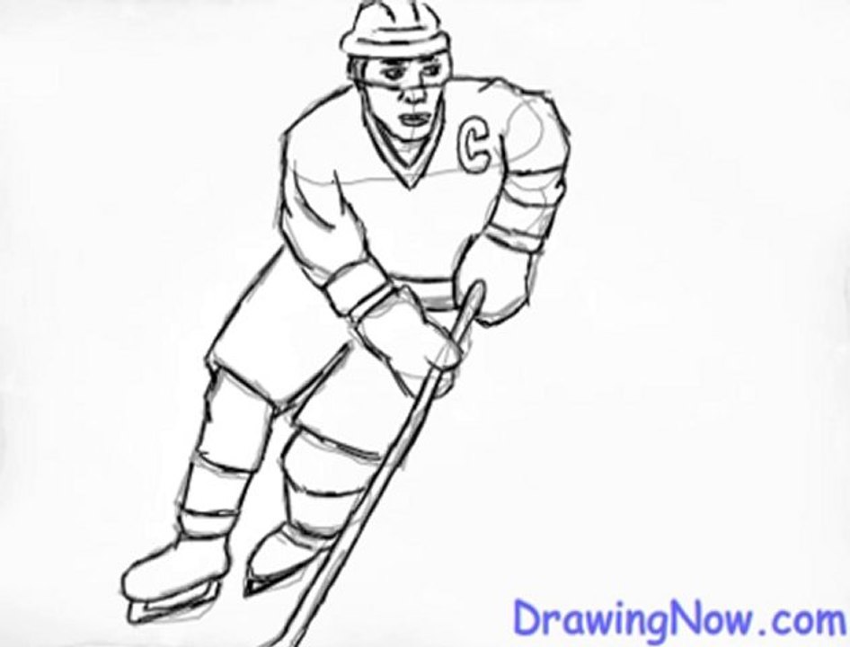 How to draw a Hockey Player - video Dailymotion