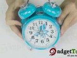 J02036-Metal Double Bells Alarm Clock Large Blue