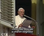 Papa: Chem la rugăciune pentru viaţa care se naşte