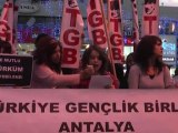 Antalya TGB Liseliler Eğitim Şurası Kararlarını Protesto Ett