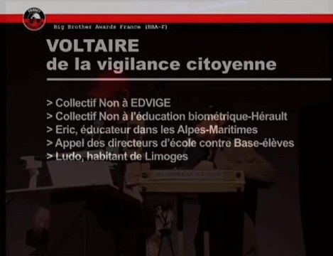 9. Prix Orwell Voltaire / Big Brother Awards 9e édition