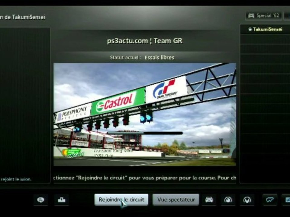 Games | Gran Turismo 5 : Creer une partie privée
