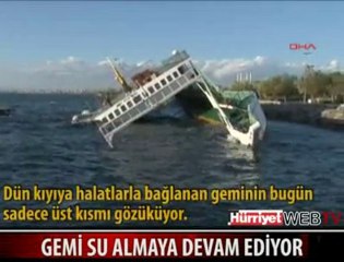 Lodosun Vurduğu Gemi Gittikçe Batıyor