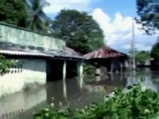 Flooded families move into cemetery