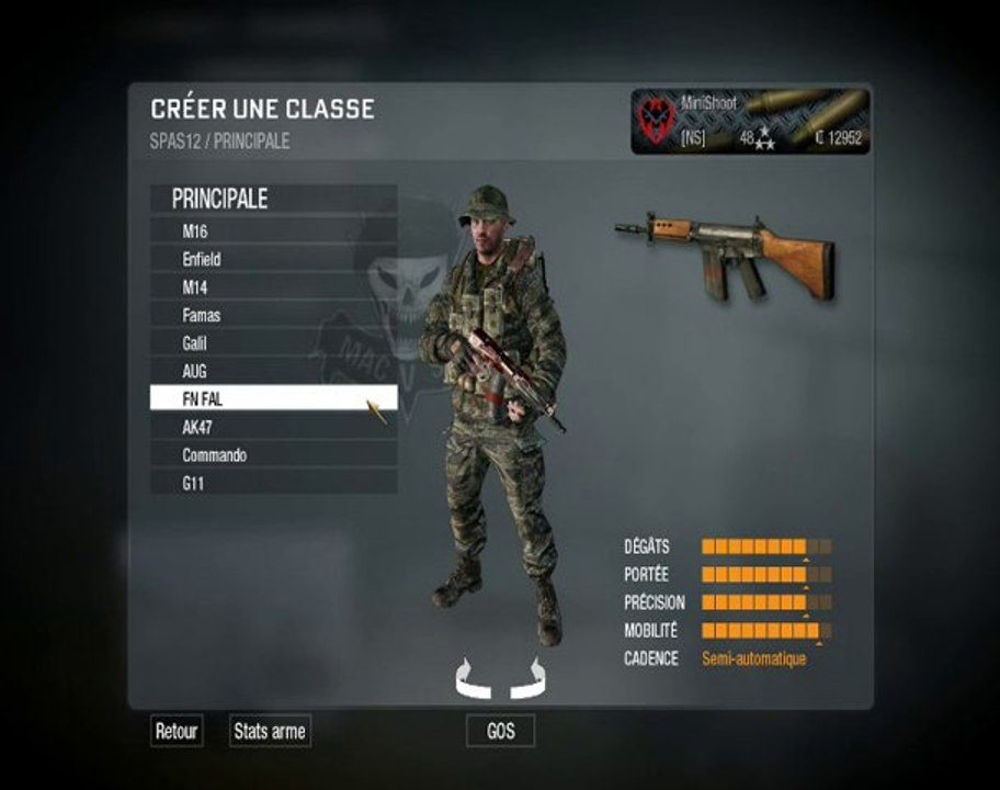 Présentation des classes de call of duty black ops
