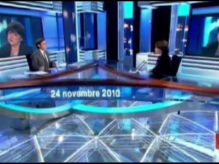 Martine Aubry au JT de france 2 le 24 novembre