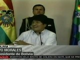 Morales insta a Chávez a citar una reunión de emergencia del ALBA