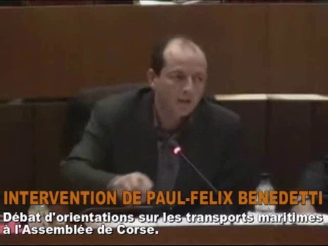 Débat transports maritimes. Paul Félix Benedetti
