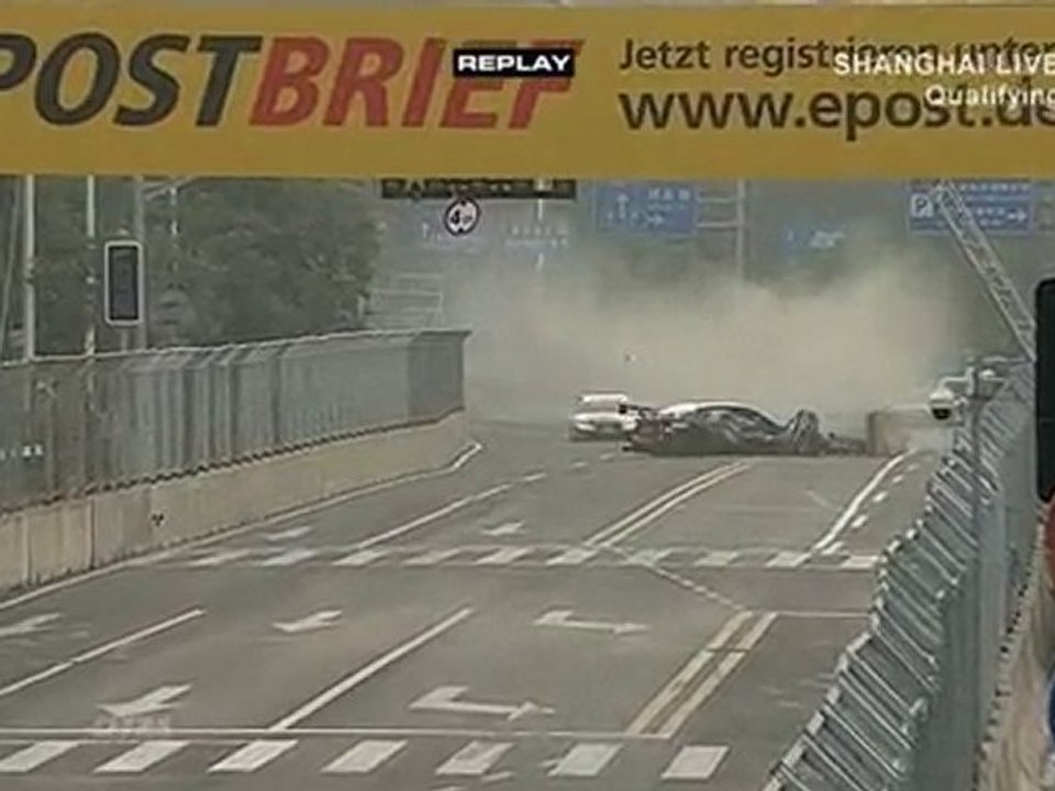 DTM shanghai 2010 big crash scheider