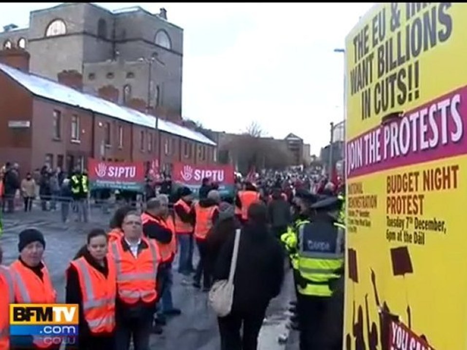 50 000 Irlandais manifestent contre la rigueur