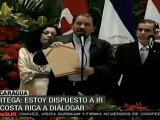 Ortega: Estoy dispuesto a ir a dialogar con  Costa Rica