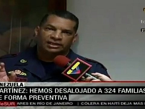 Desalojan a 324 familias de forma preventiva en Caracas