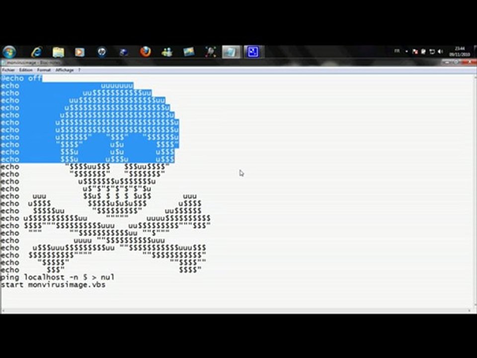 comment cree  un virus qui formate