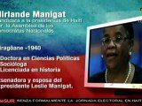 Mirlande Manigat, candidata a presidencia de Haiti