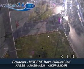 Erzincan da kazalar mobese kameralarında
