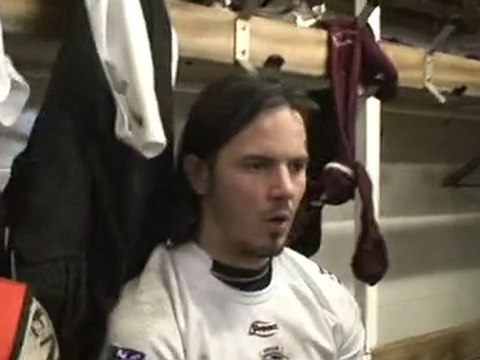 après match ubb mont de marsan. vestiaires