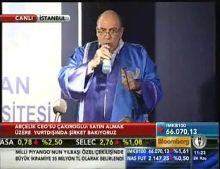 Muhtar Kent Okan Üniversitesi Onursal Doktora Töreni Konuşma