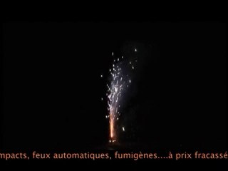 Feu d'artifice: volcan pro gerbe argent et fontaine bleue