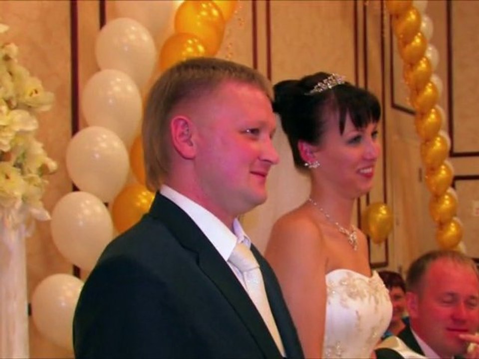 Поздравление от родителей на свадьбе Дениса и Евгении