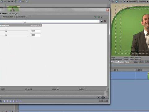 Incrustation fond vert sous Sony VEGAS