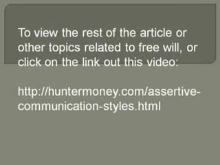 Assertive Communication Styles