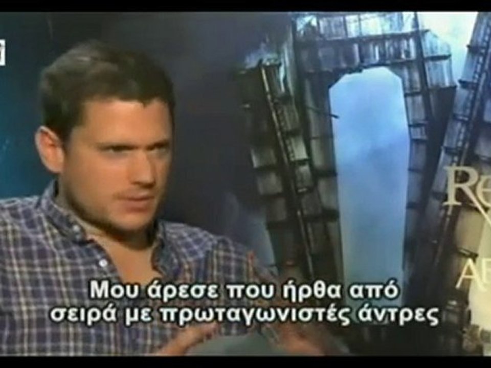 Wentworth Miller and Milla Jovovich on MTV Greece