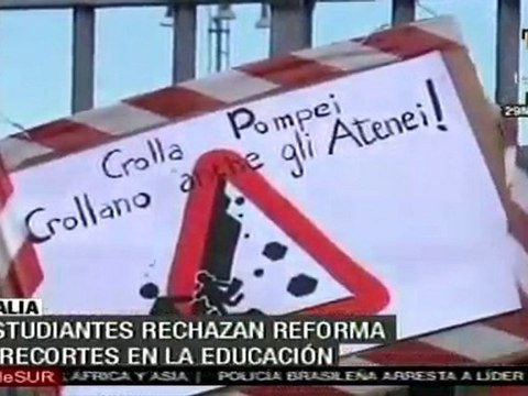 Manifestantes estudiantiles se multiplican en Italia