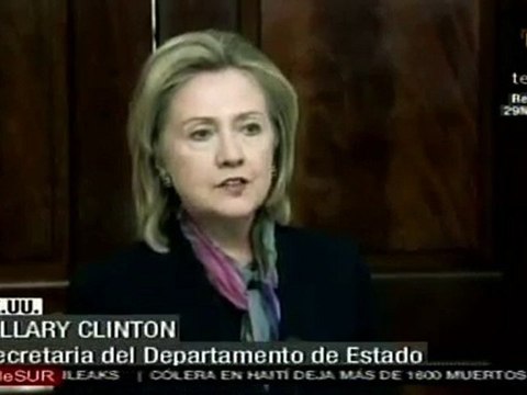 Clinton condena filtraciones de WikiLeaks