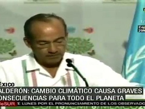 Calderon: cambio climático causa graves consecuencias para todo el planeta