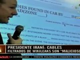 Mahmud Ahmadineyad: cables filtrados por Wikileaks son 