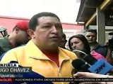 Hugo Chávez visita refugio en Caracas