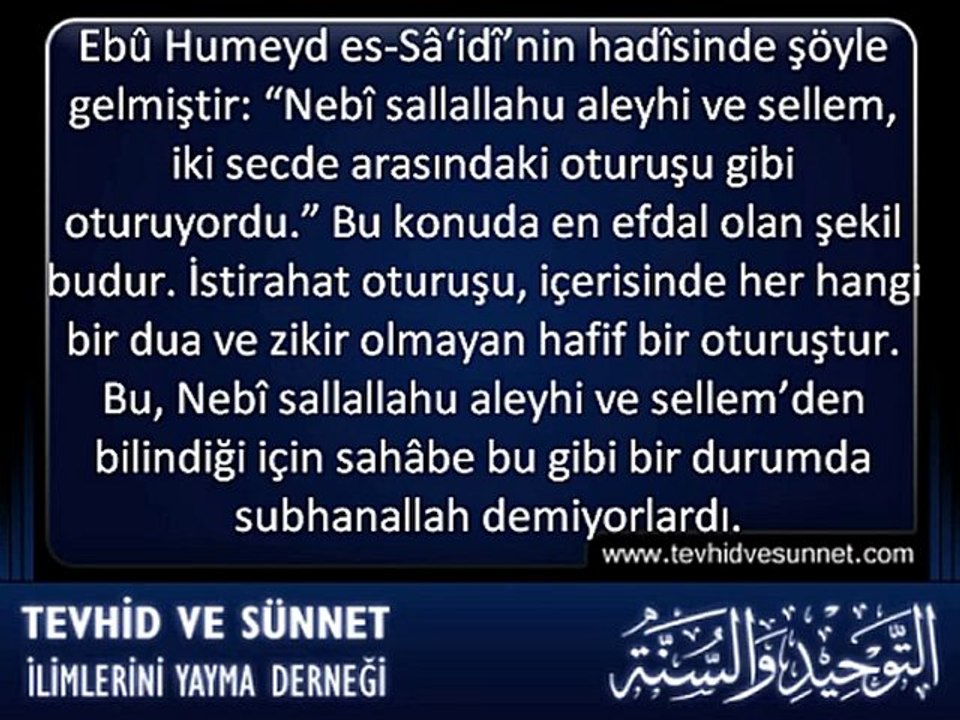Namazda İstirahat Celsesi Ne Demektir? Nasıl Yapılır?