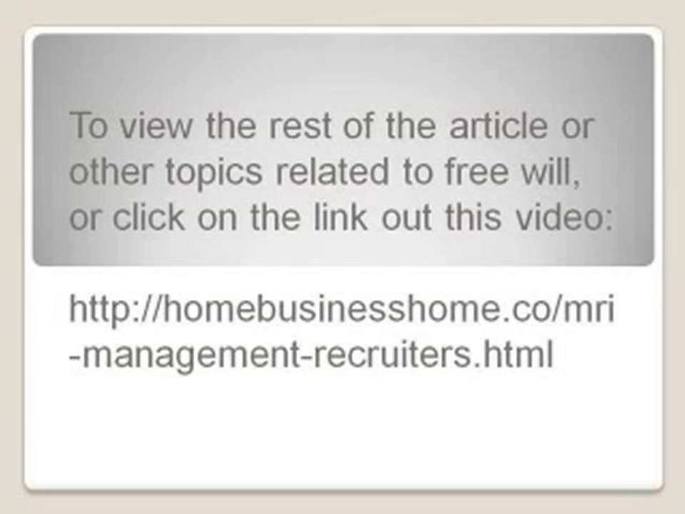 Mri Management Recruiters  Business Management