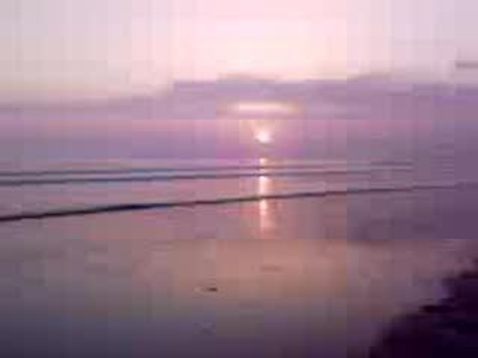 Soleil couchant et mer