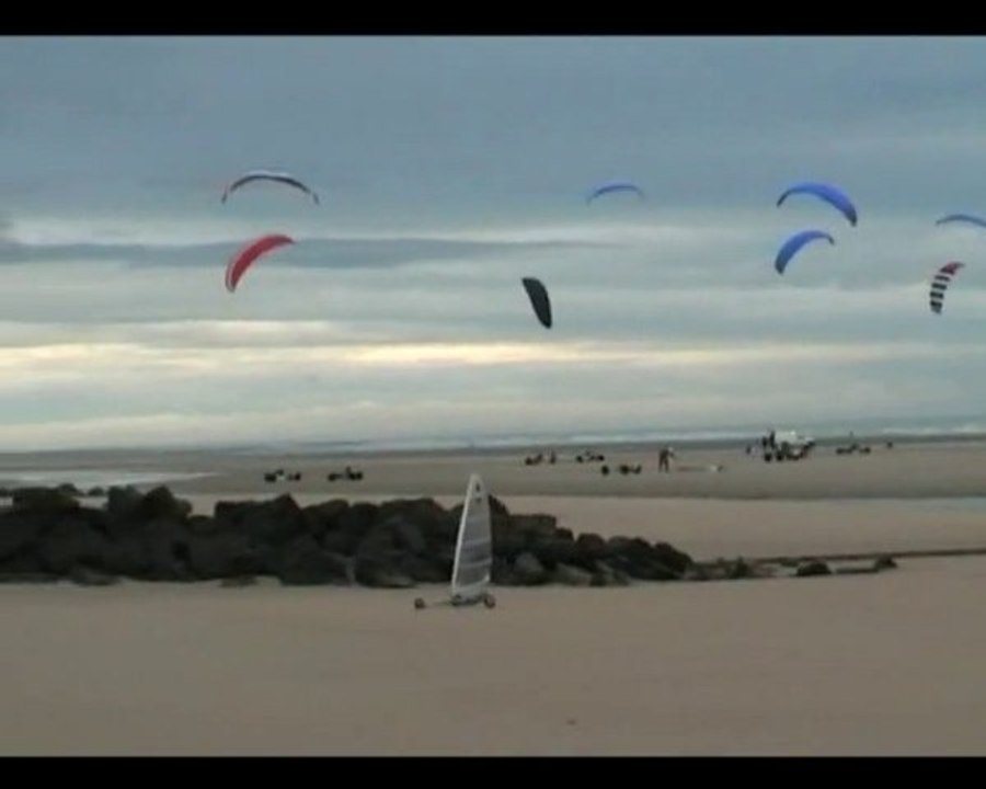 Sortie char à voile rc à Merlimont (presque sans pluie)