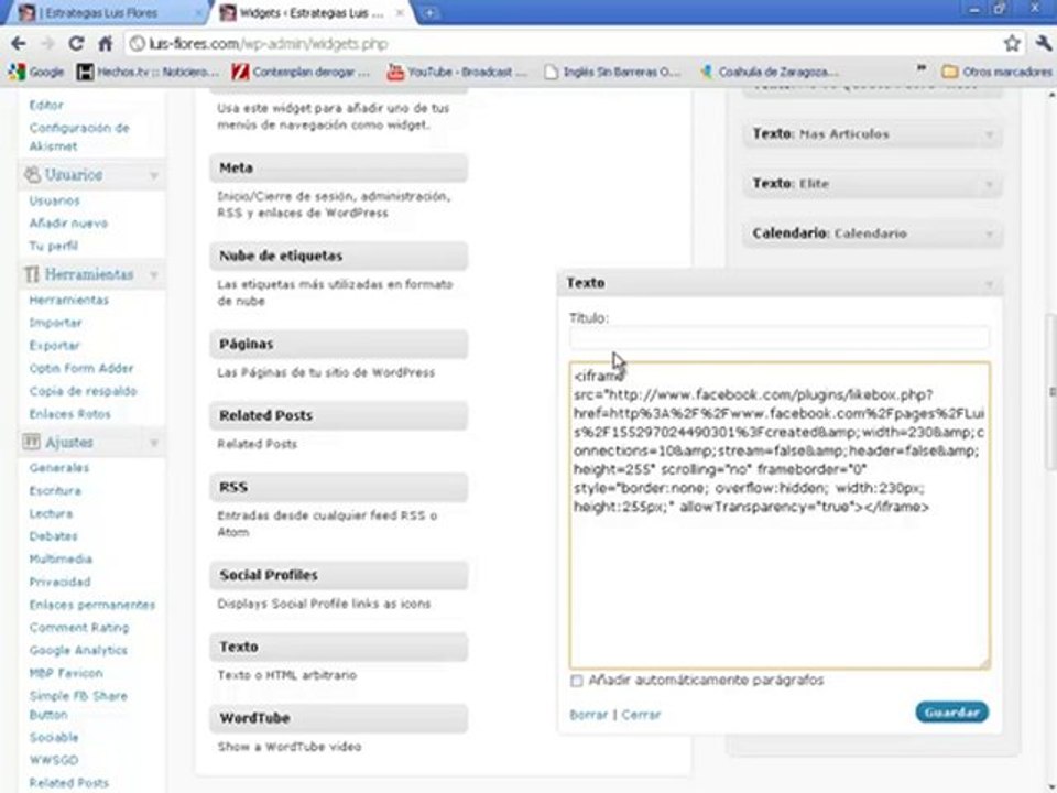 Agregando Fans Facebook a Nuestro Blog 3