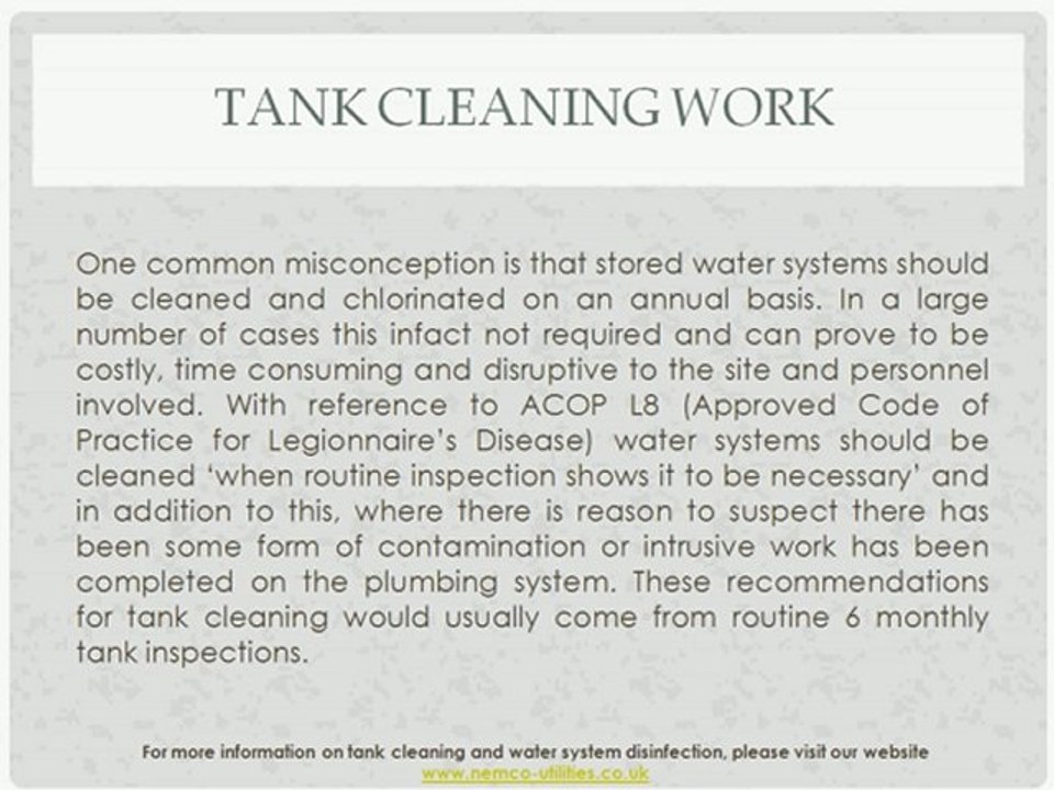 Tank Cleaning Work