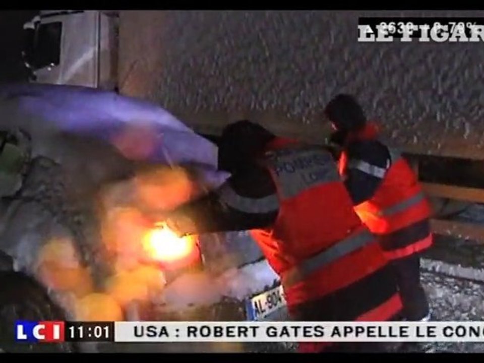 La neige paralyse une partie de la France
