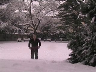 Séance hapkido sous la neige